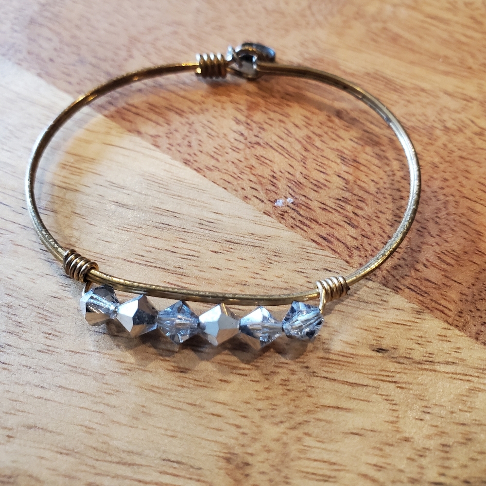 Lucca + Danni blue art deco‎ beaded bracelet